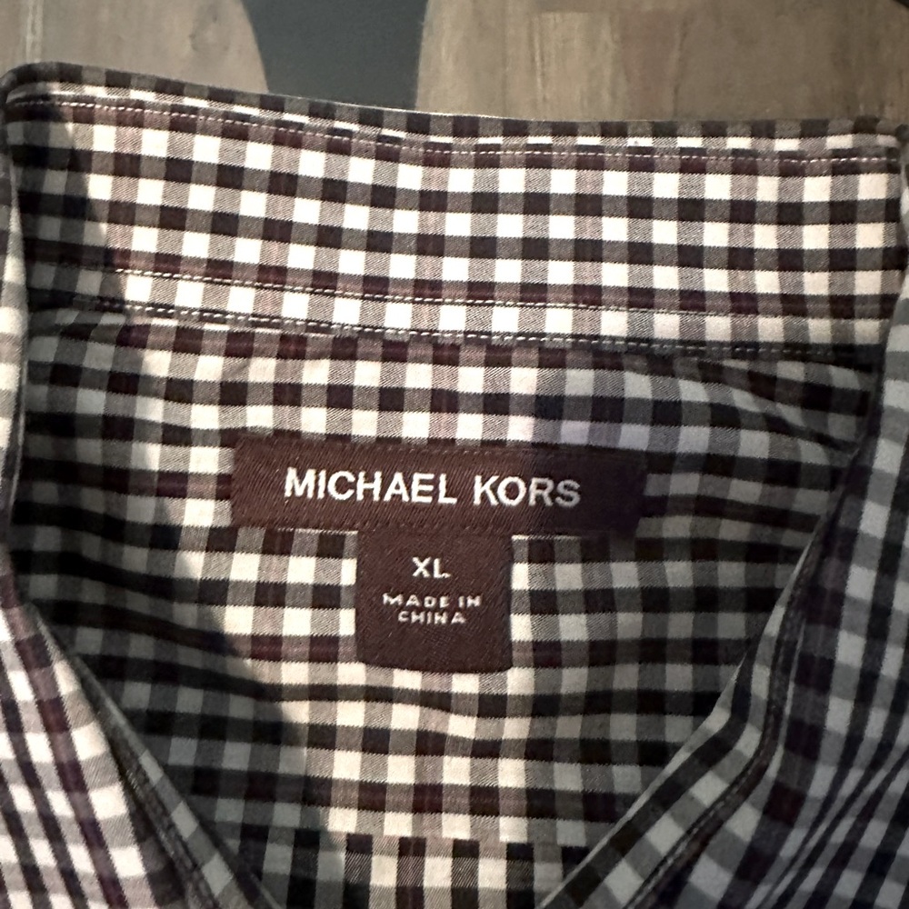 Michael Kors men’s black and white dress shirt XL